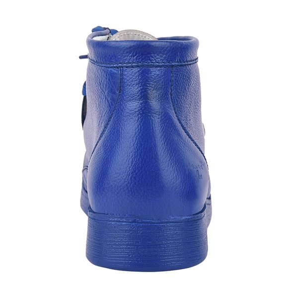 Hamara Joe Royal-Blue  LEATHER DESERT CHUKKA CASUAL BOOTS - Picture 5 of 9